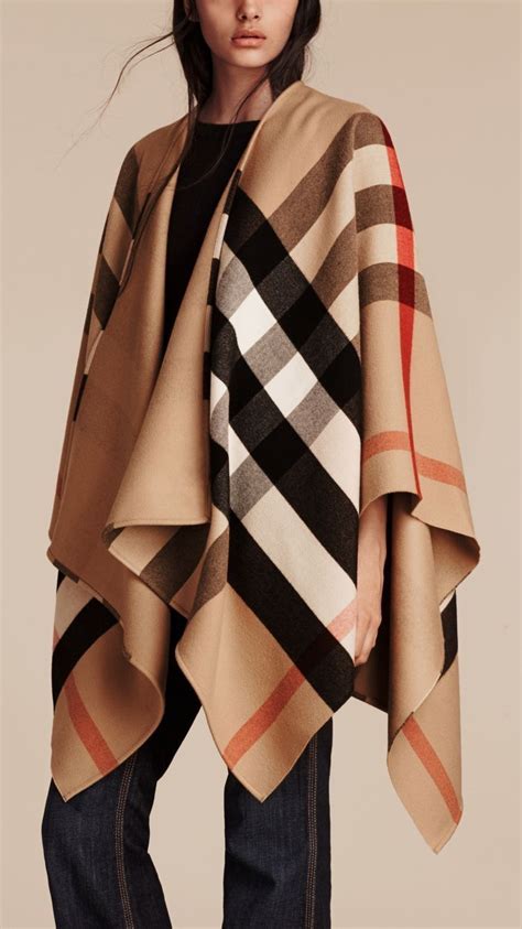 burberry style plaid poncho|how to wear Burberry poncho.